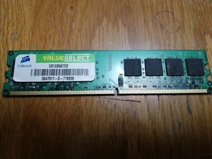 Desktop Memory.1x1GB CORSAIR VS1GB667D2,DDR2,PC2-5300 (667MHz),240PIN. - Picture 1 of 12