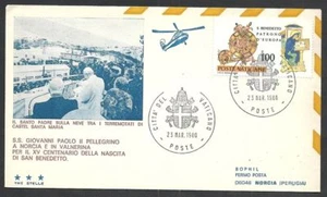 1980 VATICANO BUSTA SPECIALE VIAGGI GIOVANNI PAOLO II NORCIA E VALNERINA BV8-2 - Picture 1 of 1