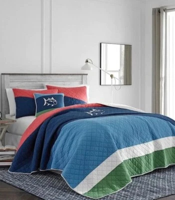 Brand NEW Southern Tide Sailor Stripe Twin Quilt