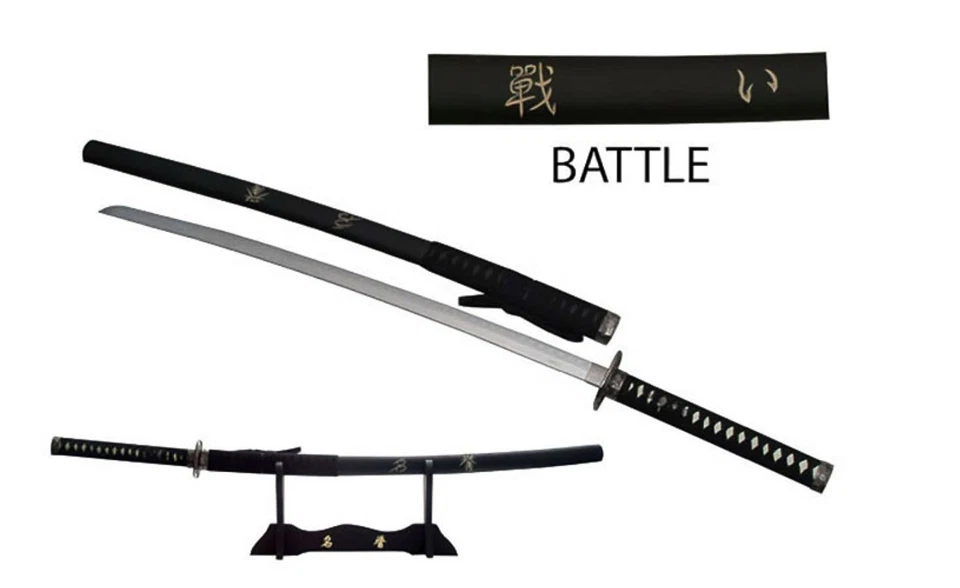 Espada de Batalla Samurai 40" Hoja de Acero Inoxidable Cordón Mango Envuelto Foto 1 de 1