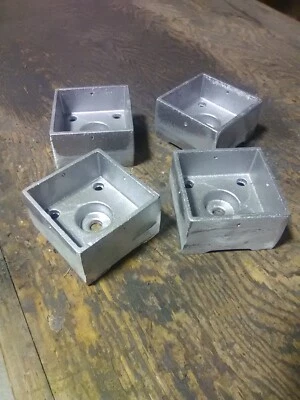 Post Base,Anchored 4x4 Heavy Cast Aluminum MADE IN THE USA ( 4 COUNT) - Image 1 of 4