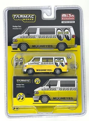 Coche diecast amarillo Dodge Van Mooneyes Tarmac Works Global64 1:64 T64G-TL032-ME Foto 1 de 2