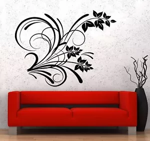 Vinyl Wandtattoo Blumenmuster Floral Raumdekoration Aufkleber (206ig) - Bild 1 von 3
