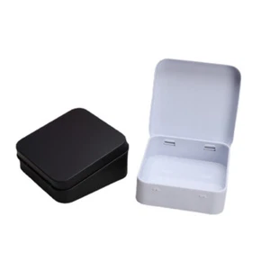Small Tin Box Aquare Tinplate Box Jewelry Box Packaging Tin Box Candy Box ✦ - Picture 1 of 12