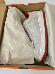 Nike Air Force 1 Low Neutral Grey Varsity Red Size 11.5. 313642-007 2006 OG Nice - Picture 1 of 13