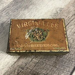 Virginia Lee Metal Tobacco Tin Advertisement 3.75x2.5" - Picture 1 of 10