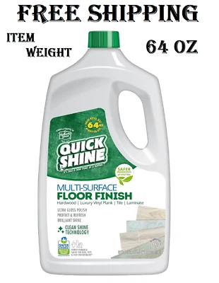 Quick Shine Multi Surface Floor Finish 64oz | Cleaner & Polish use on ⭐️⭐️⭐️⭐️⭐