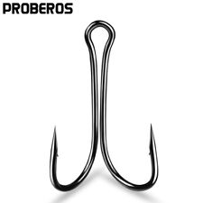 50* High carbon Steel Fishing Hook Strong Sharpened Double Hooks Size 1#-4/0#