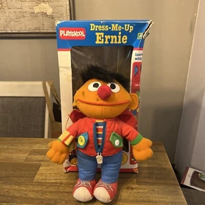 Vintage 1989 Playskool Dress Me Up Ernie Plush W/Box Sesame Street! 13" Tall! - Picture 1 of 7