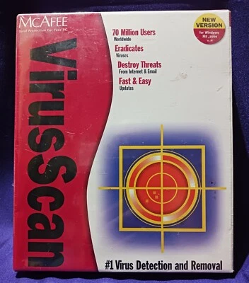 McAfee Virus Scan Software SEALED IN BOX for Win ME, 2000, 98, 95, NT - Image 1 of 4