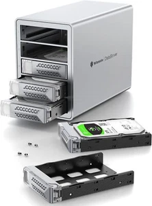 5 Bay RAID Festplattengehäuse, USB 3.0 SATA Aluminum Externe Festplatte Gehäuse - Bild 1 von 12