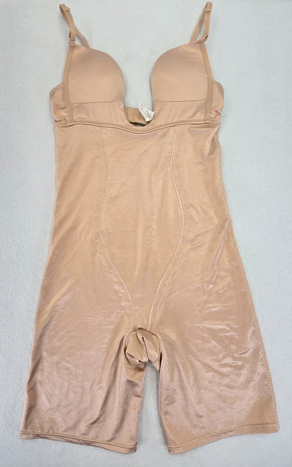 Fashion Forms Body Shapewear Wms 36C Slimming Compression Low Cleavage Beige - Image 1 of 4