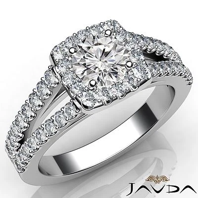 Anel de noivado de diamante 100% natural corte redondo GIA D SI1 ouro branco 18k 1,25 ctw - Imagem 1 de 4