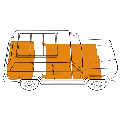 Kit completo de alfombras Chevrolet K20 Suburban 1973-1986 negro gris tostado lazo Cutpile Foto 1 de 4