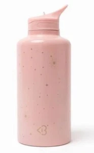 Blogilates 62 Oz Stainless Steel Water Bottle Pink Gold Stars Fliptop Tumbler - Picture 1 of 9