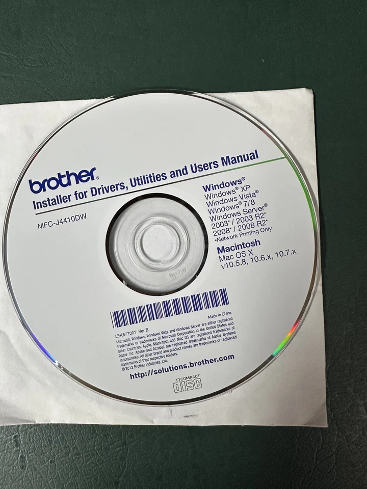 Brother MFC-J4410DW COPY of CD-ROM only, no printer, no hardware, no cable - Image 1 of 1