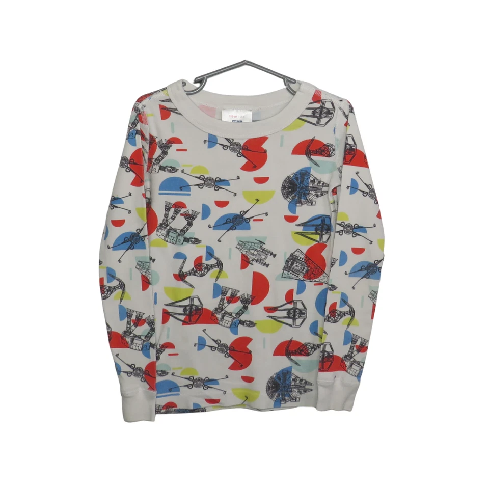 Camisa pijama Hanna Andersson Star Wars veículo algodão orgânico masculino tamanho 110cm (5) - Imagem 1 de 4