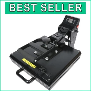 Heavy-Duty 15x15 Digital Heat Press with Removable Silicon Mat - Black Finish - Picture 1 of 9