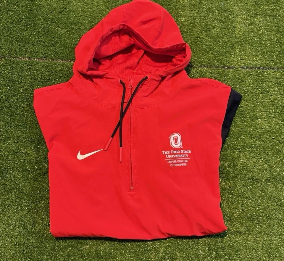 Ohio State Buckeyes Chaqueta Hombre Grande Rojo Negro Nike Ligero Negocios Spandex Foto 1 de 4
