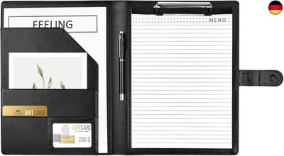 ZANFQVO Klemmbrett Mappe A4, Schreibmappe A4, Ordner Klemmbrettmappe, Konferenzmappe