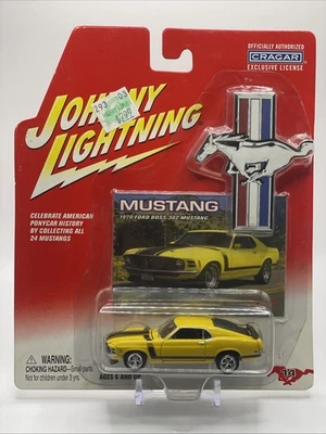 Johnny Lightning 1970 Ford Mustang Boss 302 YELLOW - Image 1 of 4