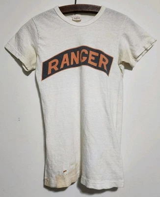 Camiseta Ranger del Ejército Años 60 De Colección Hecha en Estados Unidos Militar Rara Guerra de Vietnam Foto 1 de 4