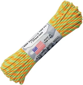 Atwood Rope MFG Orange/Green 100' Paracord Parachute Cord C550-HANK-100FT-CRUSH - Photo 1 sur 1
