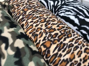 printed anti pill polar fleece camo animal 150cm pet beds blankets throws - Picture 1 of 12