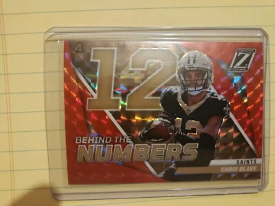 2022 PANINI ZENITH CHRIS OLAVE BEHIND THE NUMBERS RED PRIZM RC #BM-CO SAINTS - Image 1 of 2