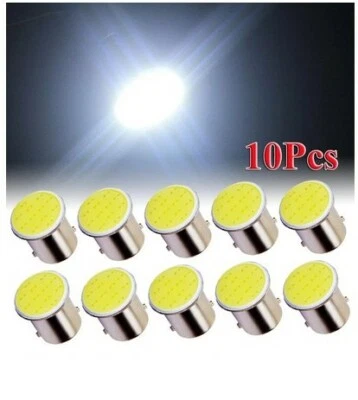 10x ampoules BA15S LED COB Blanc 6000K Veilleuses Feux arrière recul 12V - Photo 1/2