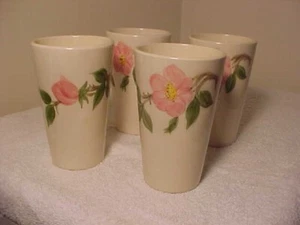 4 FRANCISCAN DESERT ROSE 5" Tall Tumbler Vintage California USA Original UNUSED - Picture 1 of 3