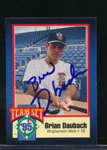  1995 Team Set #8 Brian Daubach Binghamton Mets signed auto autograph tough 
