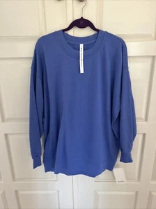 NUOVA felpa da donna Lululemon perfettamente oversize indaco selvatico taglia 10 - Foto 1 di 5