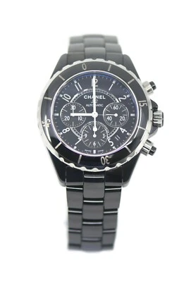 Часы с хронографом Chanel J12 черные керамические H0940 - Изображение 1 из 3