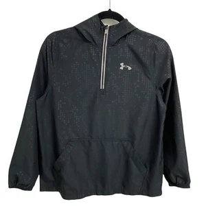 Under Armour UA Storm youth boys hoodie light pullover black half zip sz YLG/JG - Picture 1 of 9