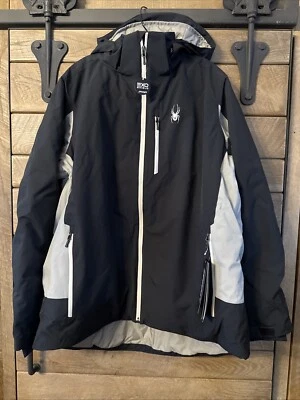 Spyder Men's Vertex Jacket Snow Ski Hooded Winter Jacket Black Gray Size 3XL NEW - Image 1 of 4