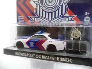 GREENLIGHT BISHOP Exclusive - INDONESIA POLICE 2002 NISSAN GT-R (BNR34) - Picture 1 of 4