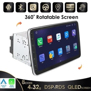 Double 2 DIN 10.1" TouchScreen Android 12 Car Radio CarPlay GPS Stereo BT 4+32GB - Picture 1 of 24