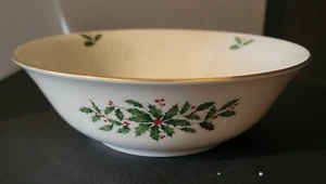 Lenox Holly & Berry Holiday 9 3/8"" Mehrzweck runde Servierschüssel Geschirr - Bild 1 von 7
