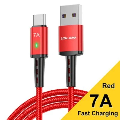 Type C Cable Wire Charging Cable Fast Charger 7A USB For Android Samsung Phone - Image 1 of 4