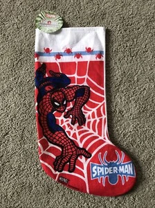 SPIDER-MAN Christmas Stocking NWT Kurt S Adler 2002 Ultimate Spiderman - Picture 1 of 11