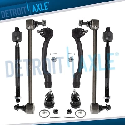 8pc Front Inner Outer Tie Rod Sway Bar Ball Joint for 2014 - 2016 Kia Forte Koup - Image 1 of 4