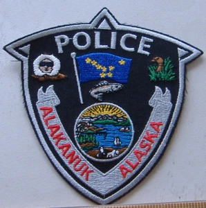 ALAKANUK  POLICE DEPT  ALASKA   FABRIC PATCH - Picture 1 of 1