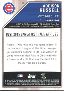 Addison Russell 2015 Bowman's Best Rookie Card - Picture 1 of 1