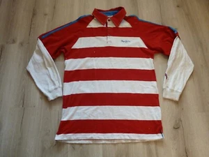 VTG Pepe Jeans London Long Sleeve Polo Shirt Mens XL Embroidered Logo Stripes - Picture 1 of 10