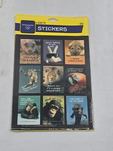 VTG 1989 Hallmark Ambassador Stickers Funny Animal Posters Chimps Pig Kitten + - Picture 1 of 2