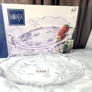Mikasa Garden Terrace Oval Serving Plate Platter With Box Vintage Never Used - Picture 1 of 10