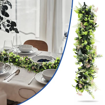 Artificial Vines Pink Buds Garland Foliage Plants Trailing Flowers Home Decor - Image 1 of 4