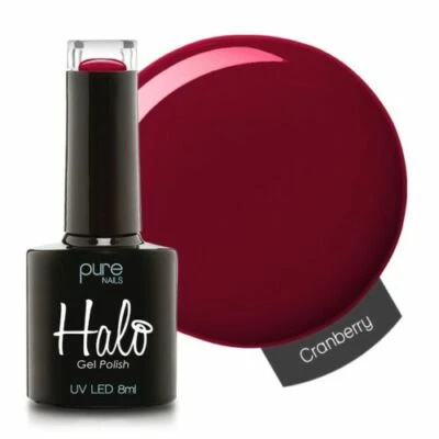 Pure Nails Halo Gel Polish UV LED Very Berry Collection (Cranberry) 8ml