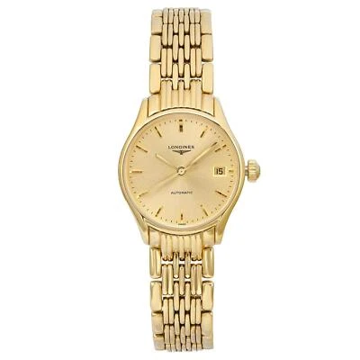 Автоматические женские часы Longines Lyre 25 мм PVD циферблат цвета шампанского L4.360.2.32.8 - Изображение 1 из 4